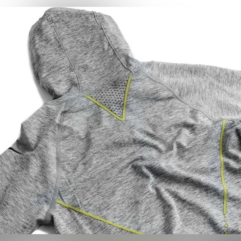 NIKE HOODIE PRO HYPERWARM LIMITLESS DARK GREY/HEATHER/VOLT/BLACK WOMEN - Picture 2 of 12
